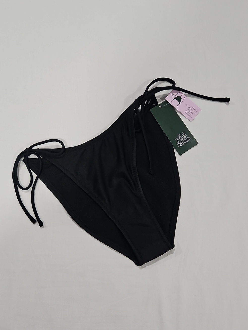wild fable Black Tie-Side Bikini Bottoms